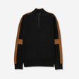 Panelled Funnel Neck Sweater Black