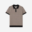 Geo Jacquard Tech Knit Polo Tan