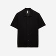 Relaxed Textured Knit Shirt Black