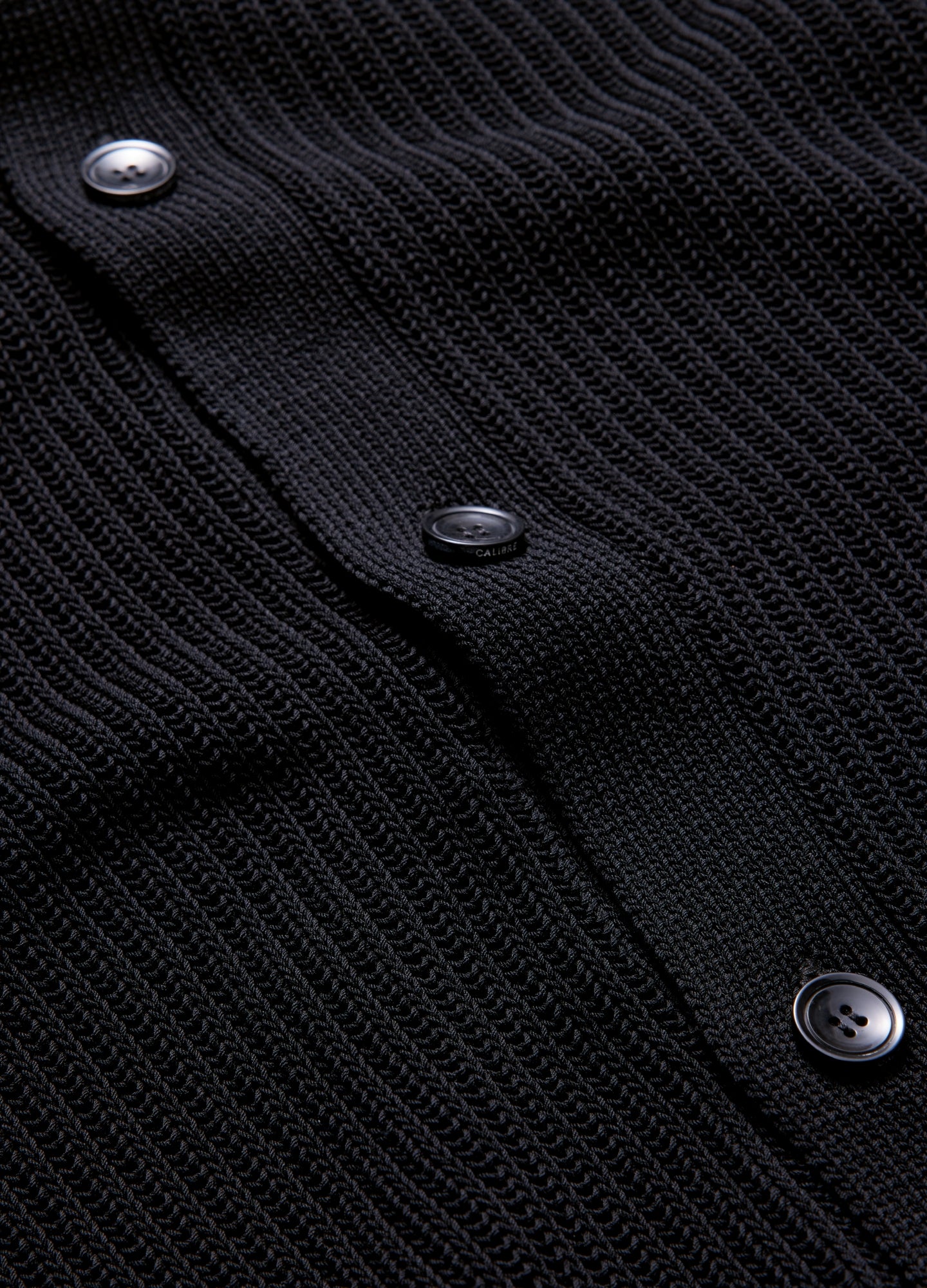 Relaxed Textured Knit Shirt Black