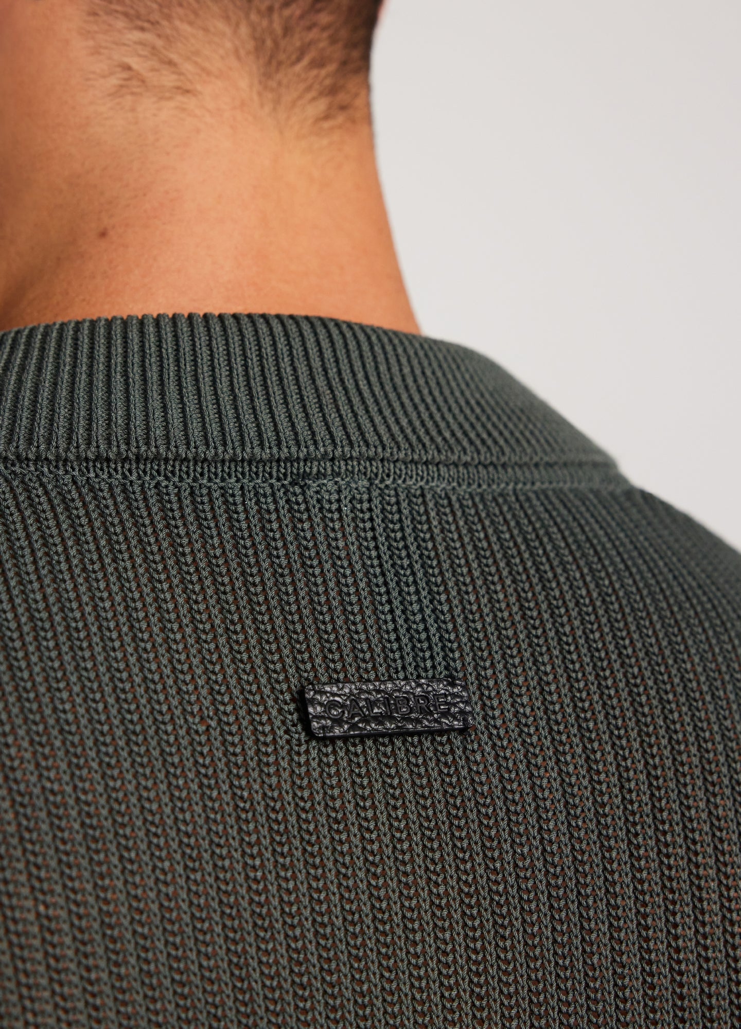 Relaxed Textured Knit Shirt Pine Green