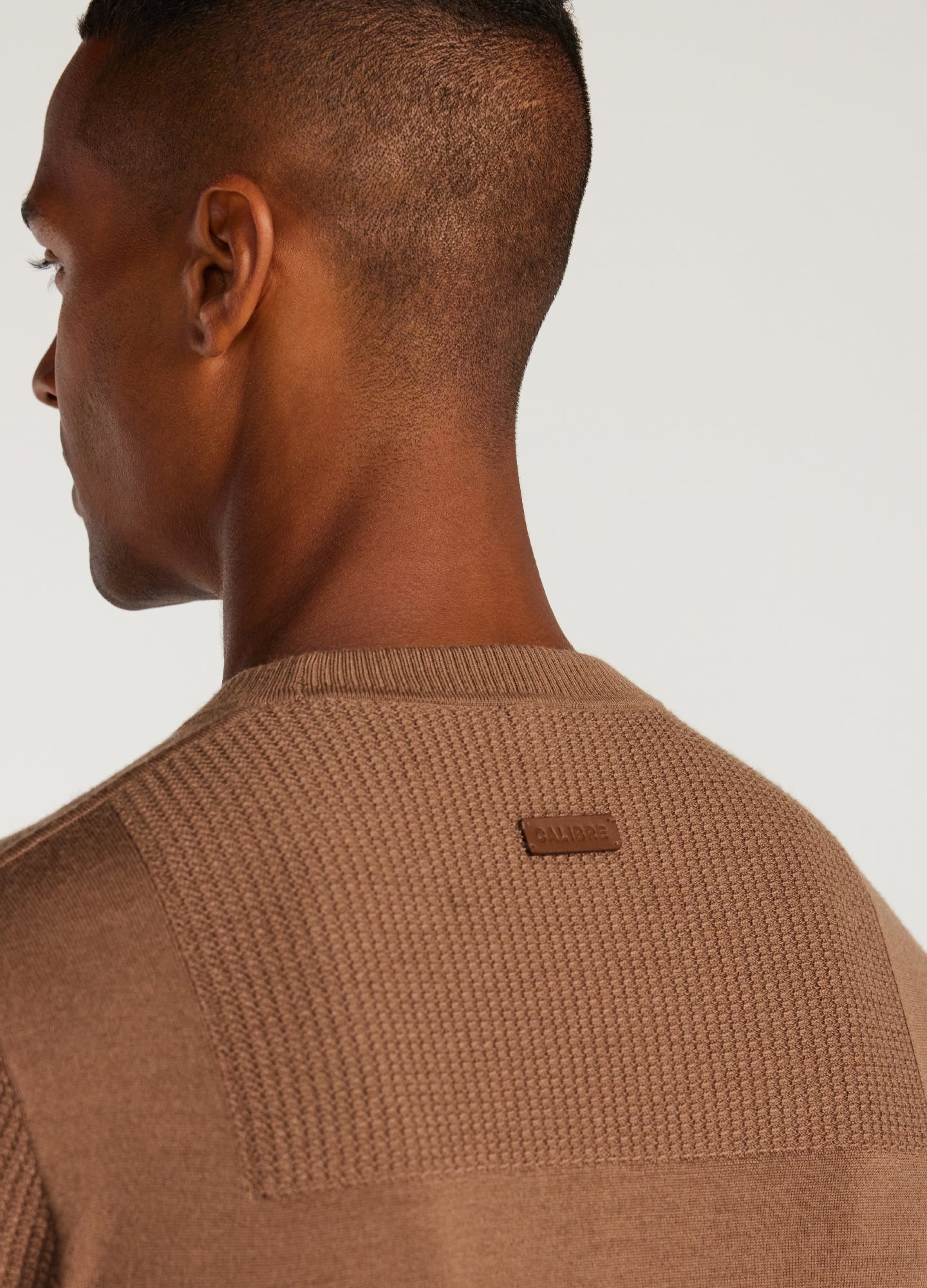 Panelled Merino Sweater Caramel