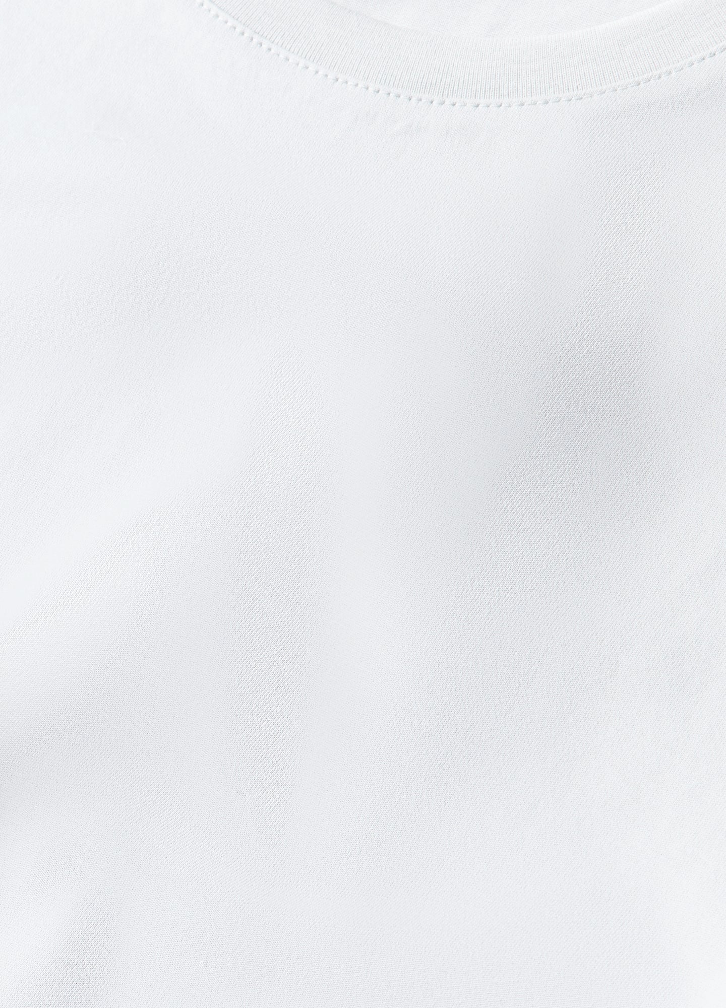 Mercerised Crew Neck T-Shirt Light Grey