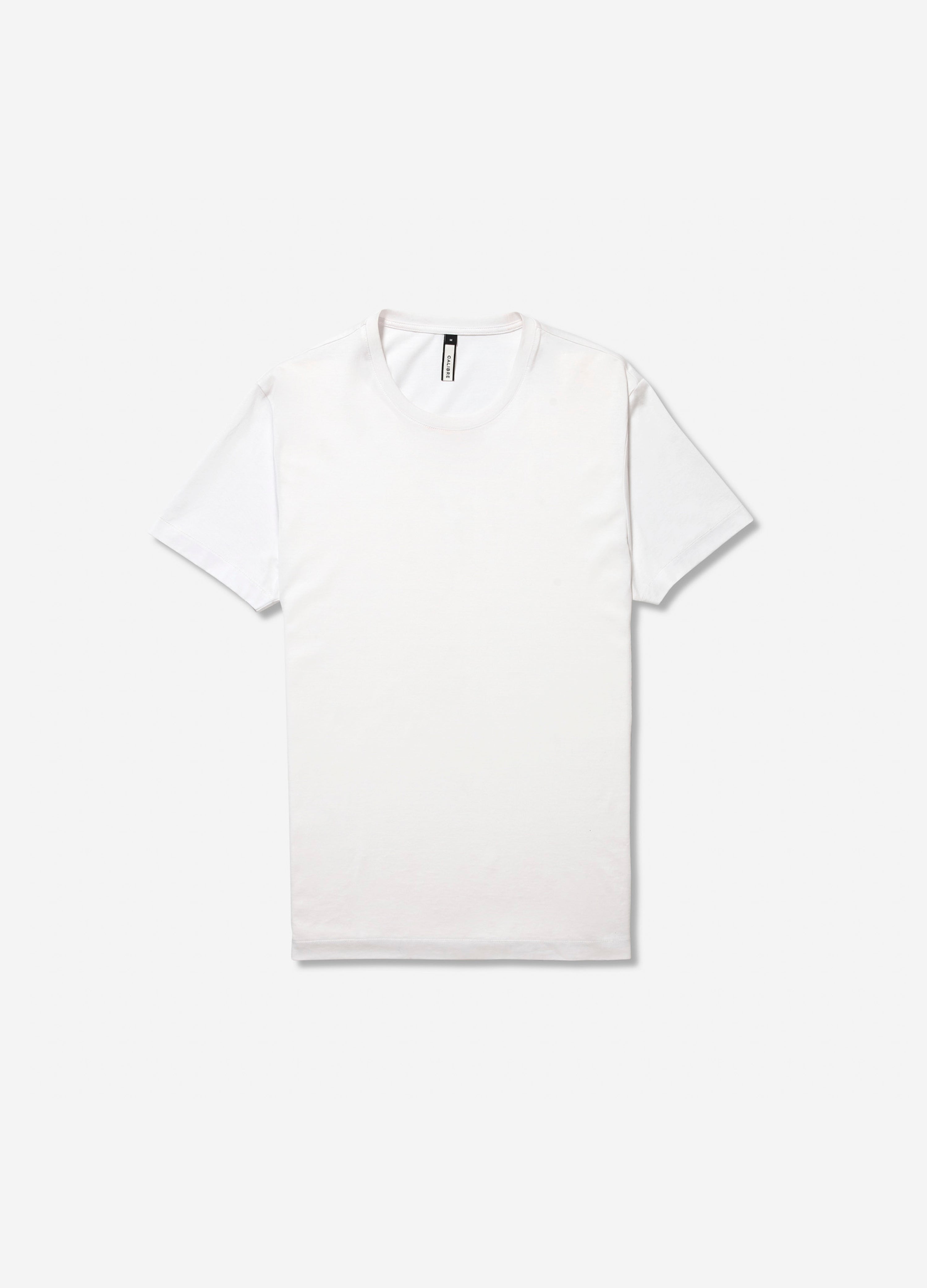 Mercerised Crew Neck T Shirt White Calibre Menswear