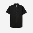 Mercerised Cotton Short Sleeve Shirt Black
