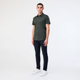 Mercerised Cotton Short Sleeve Shirt Dark Khaki