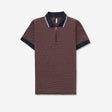 Tiled Geo Jacquard Polo Red Combo