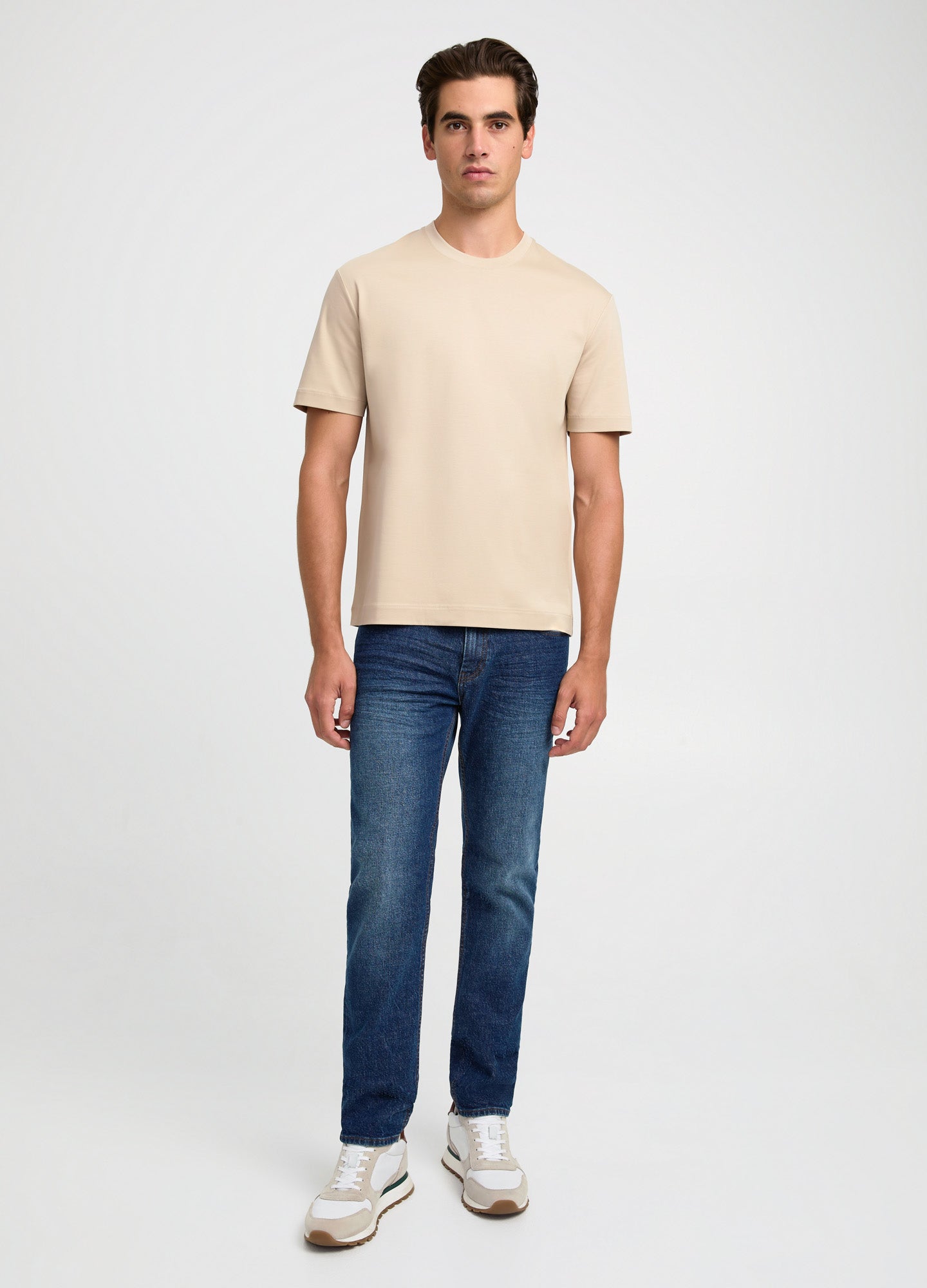 Relaxed Fit Crew Neck T-shirt Sand