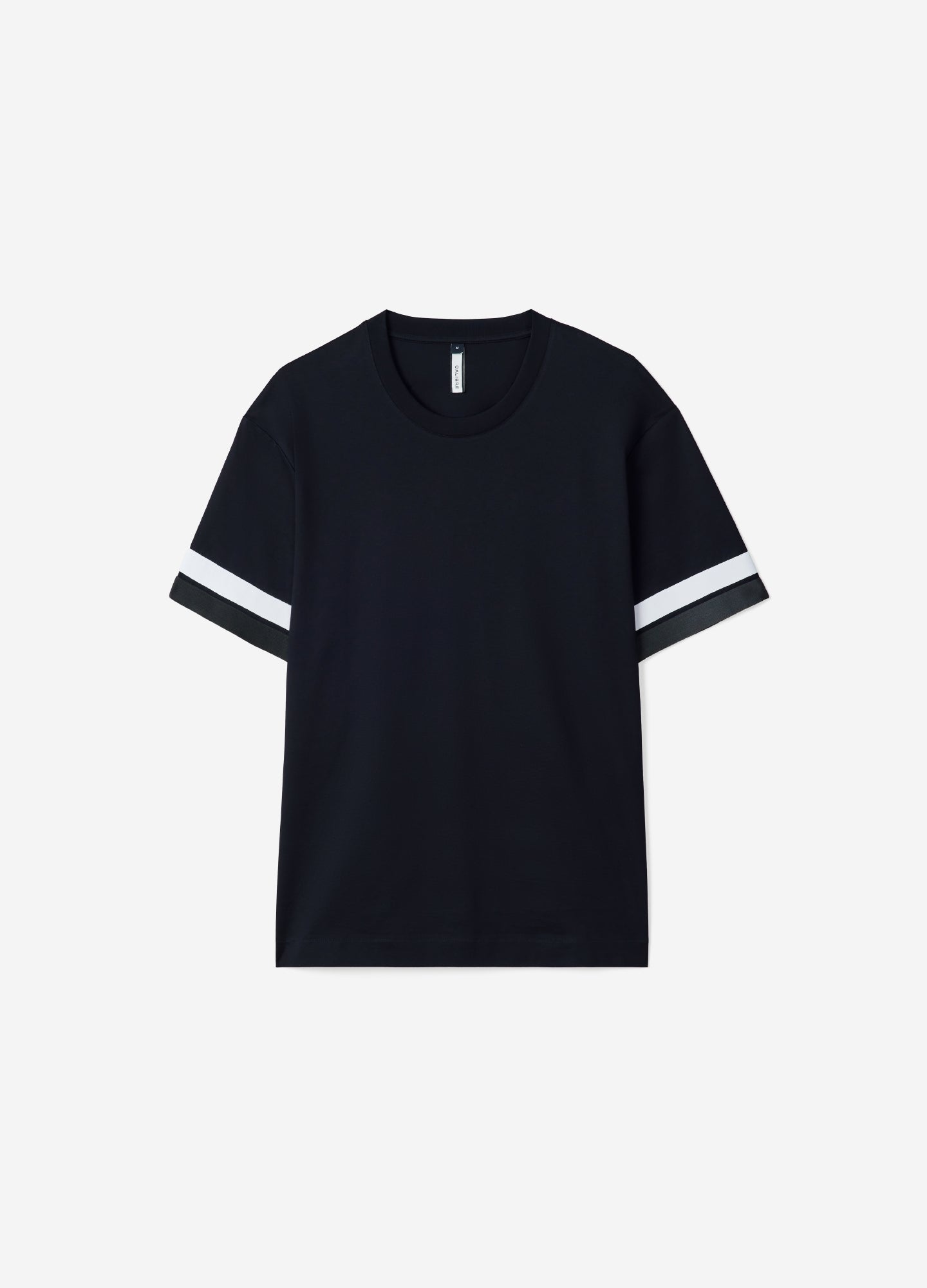 Relaxed Fit Stripe Cuff T-shirt Black