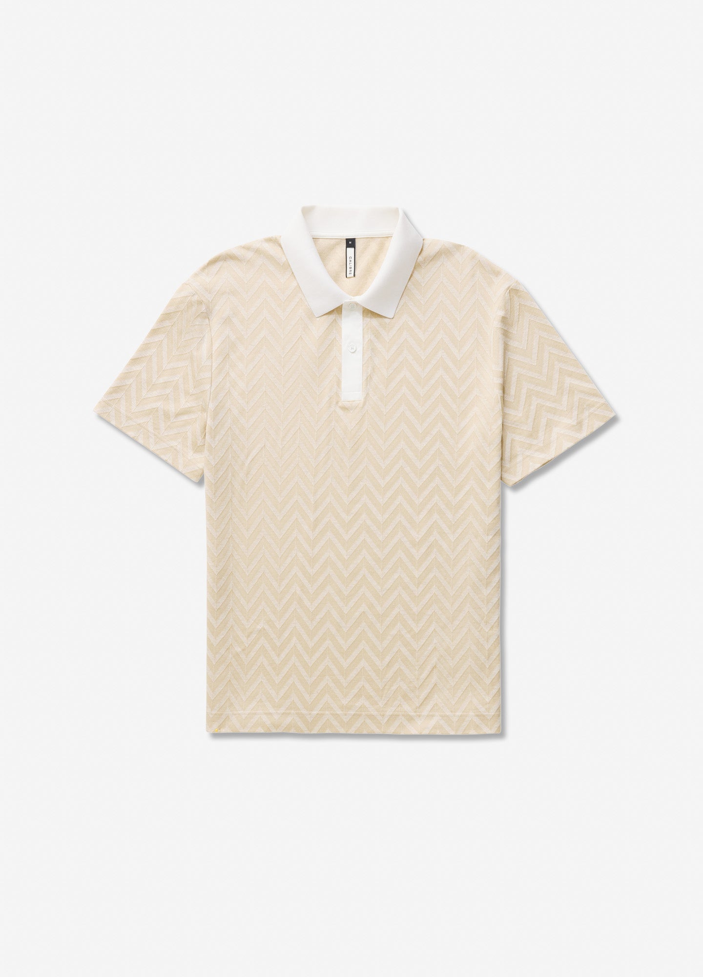 Relaxed Fit Chevron Polo Natural