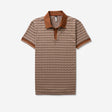 Retro Geo Jacquard Polo Toffee