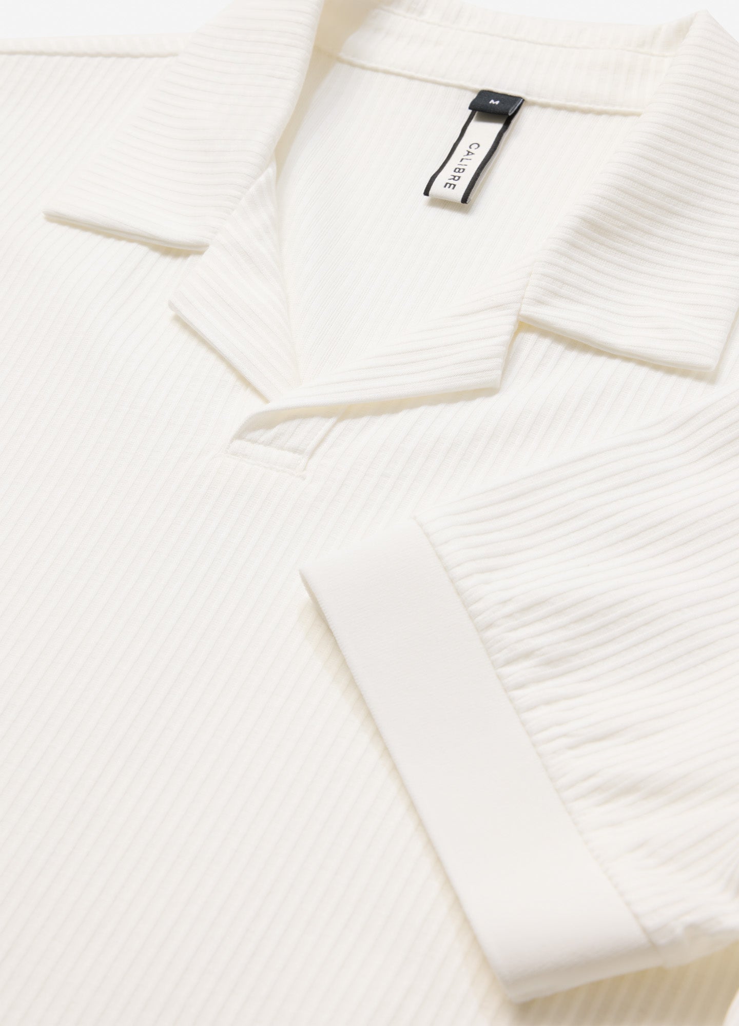 Textured Stripe Polo Ivory