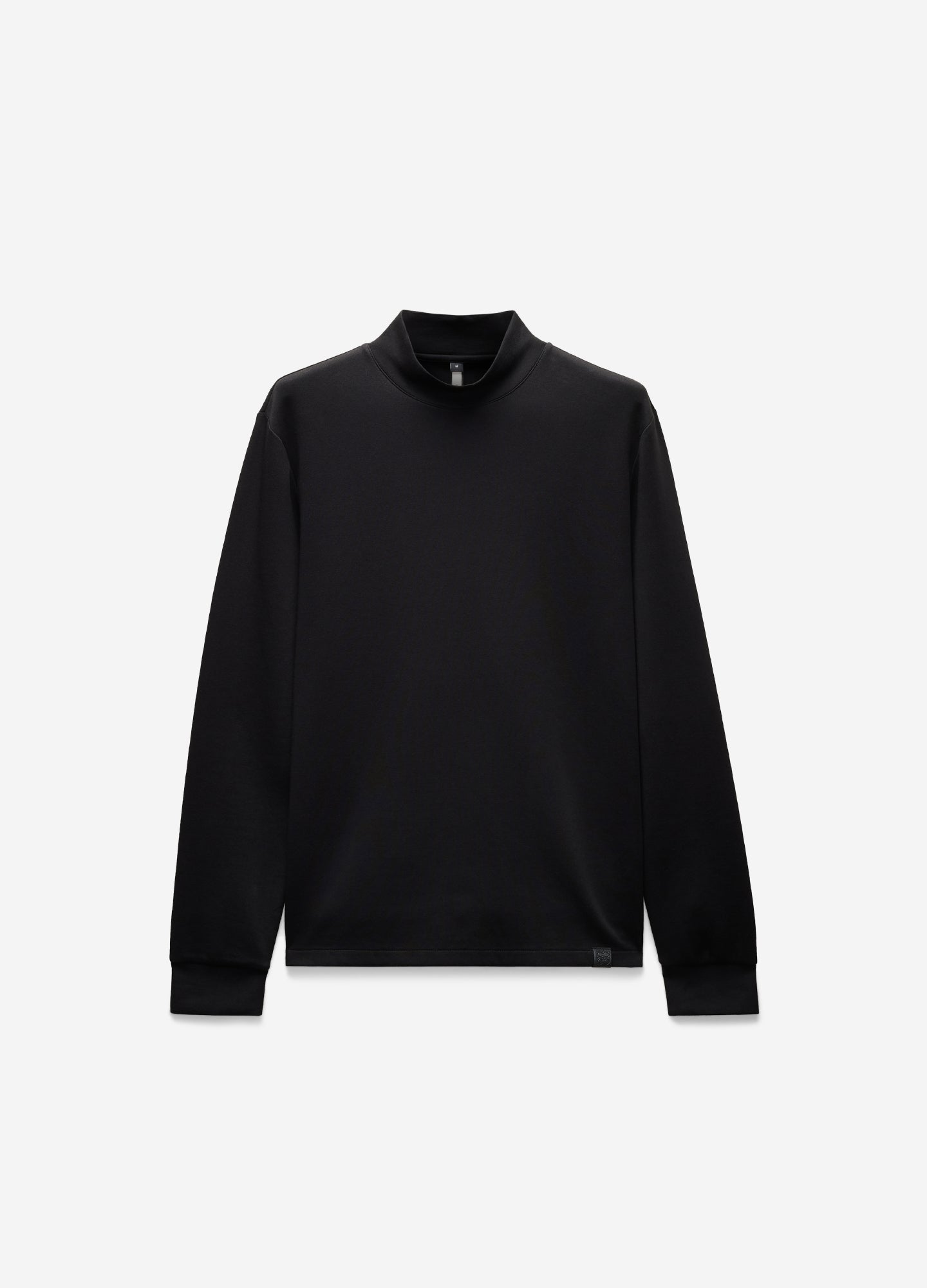Mock Neck Long Sleeve Top Black