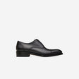 Handmade Stacked Heel Lace Up Shoes Black