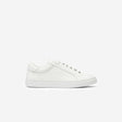 Textured Leather Sneaker White