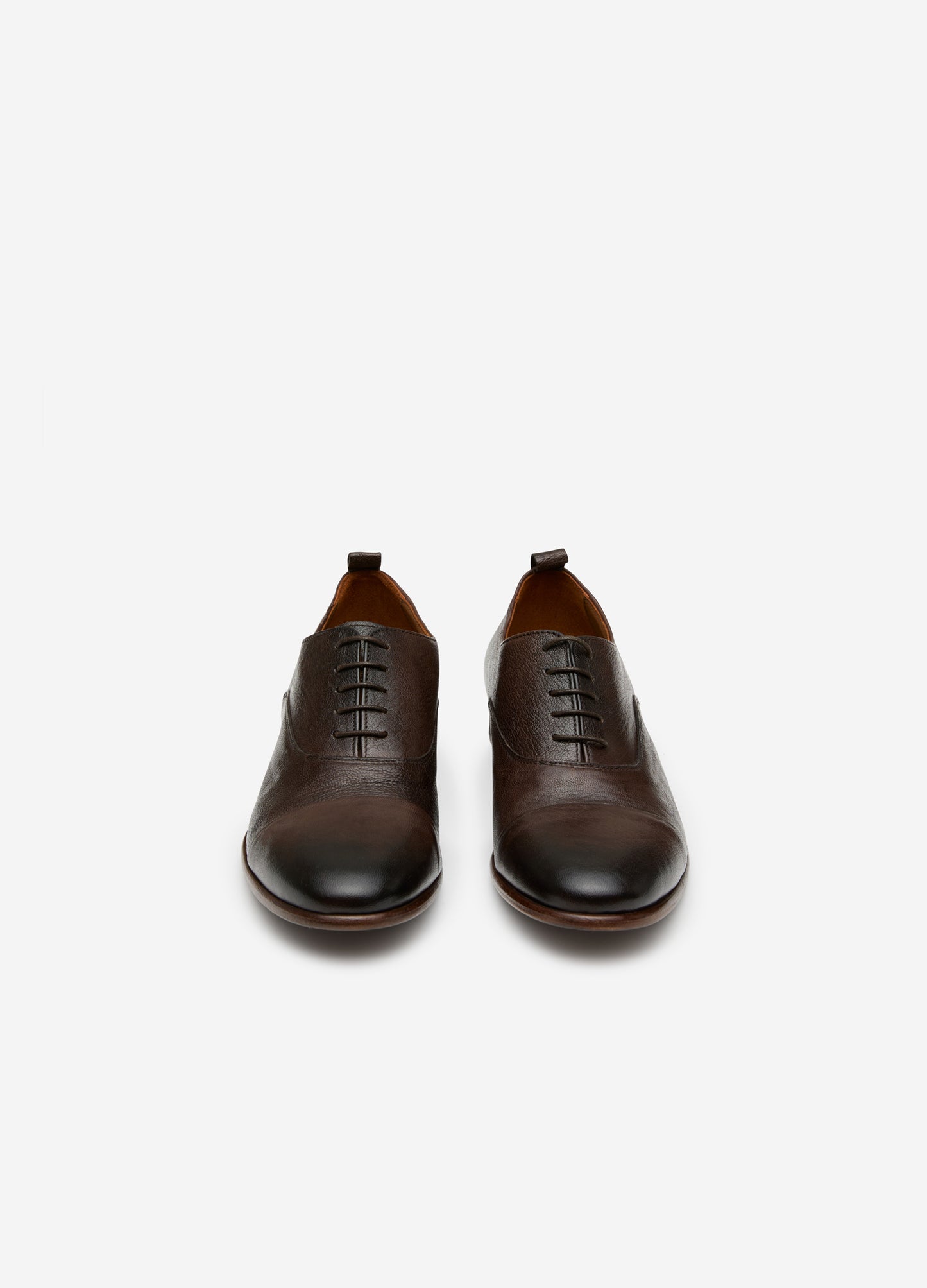 Textured Leather Oxford Chocolate