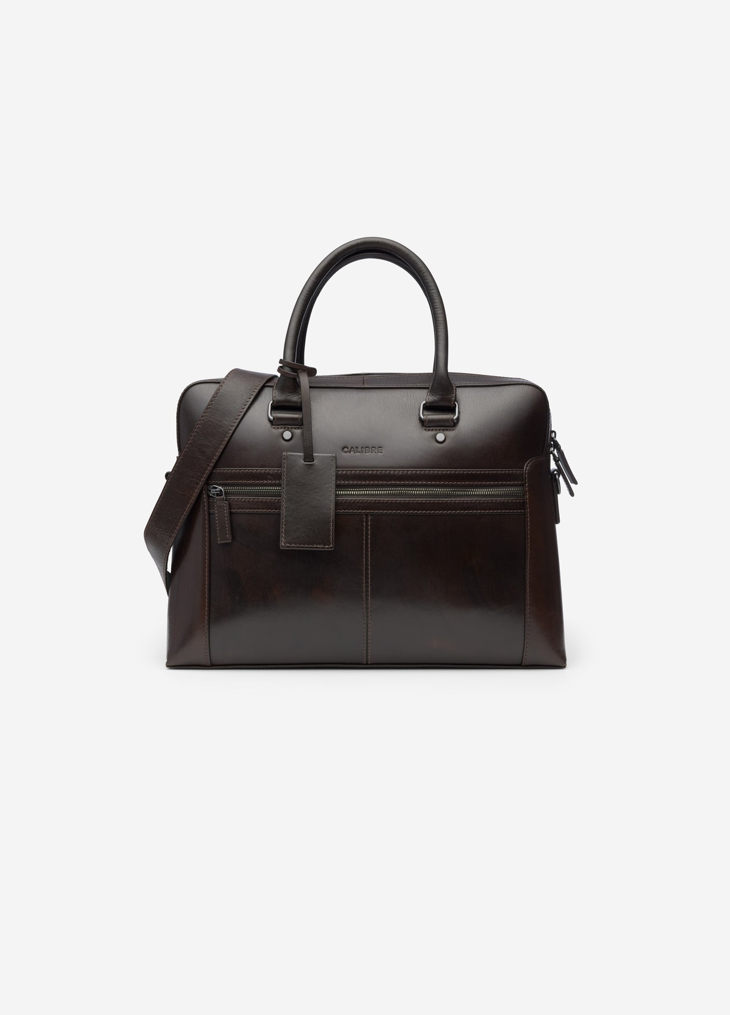 Zip Leather Briefcase