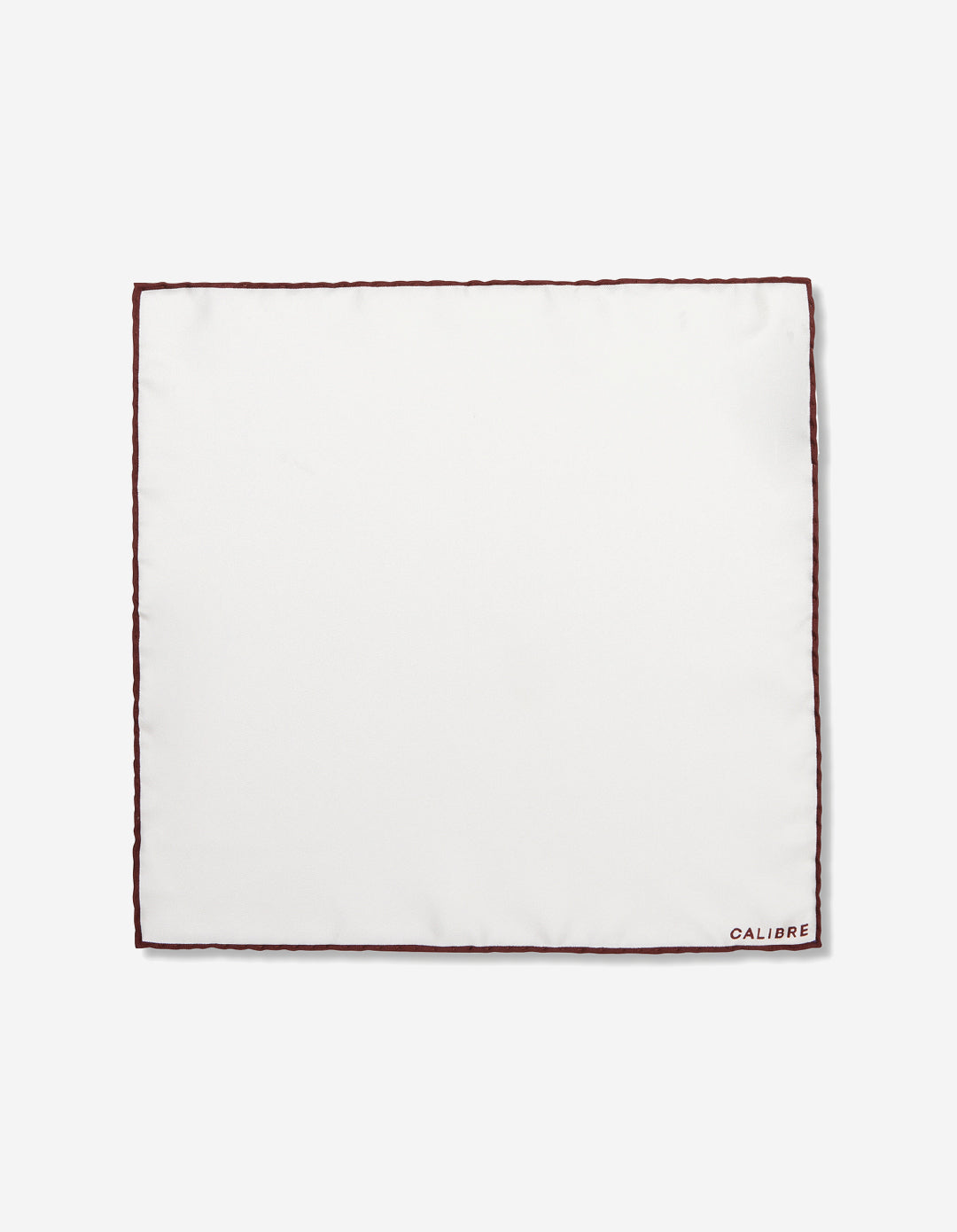 Silk Border Pocket Square Burgundy Combo