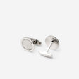 Round Sterling Silver Cufflinks Silver