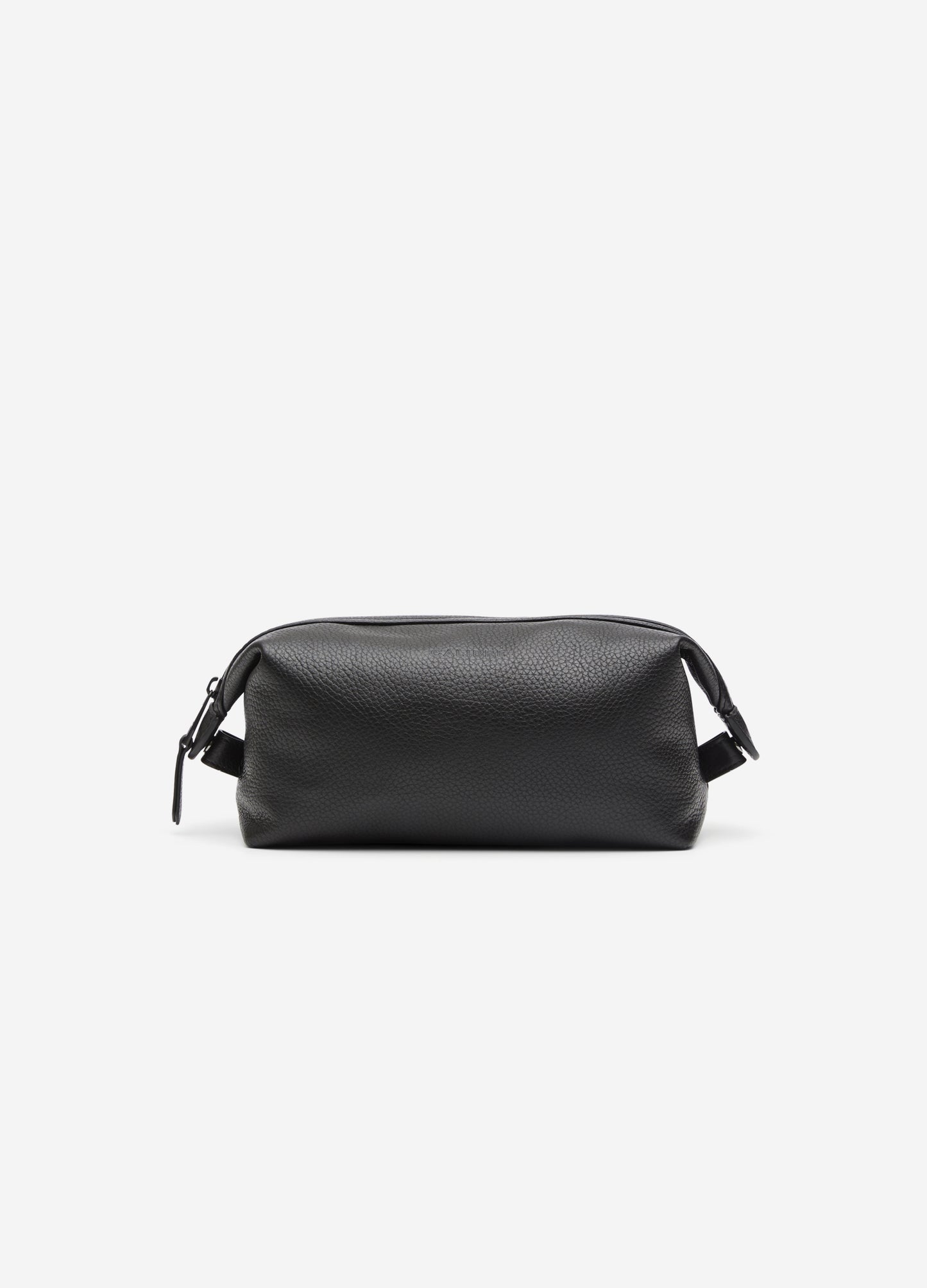 Leather Wash Bag  Black