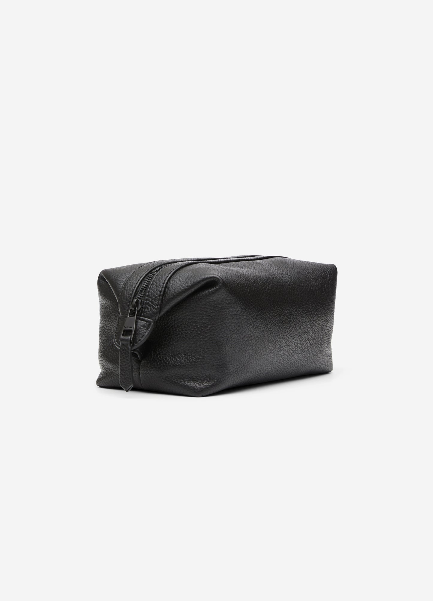 Leather Wash Bag  Black