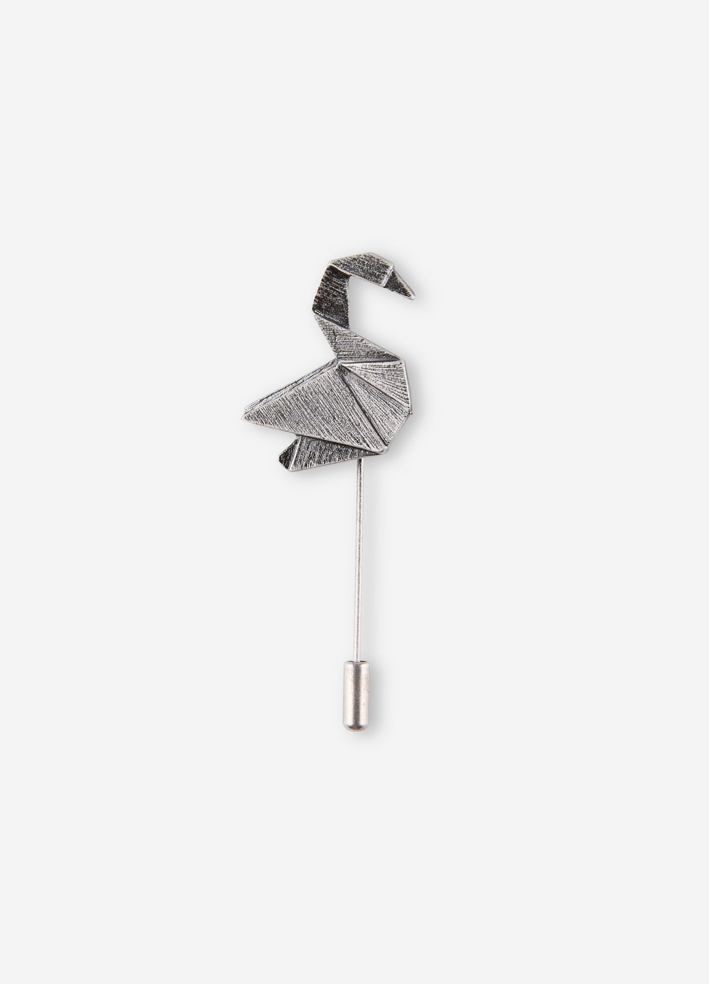 Crane Lapel Pin Silver