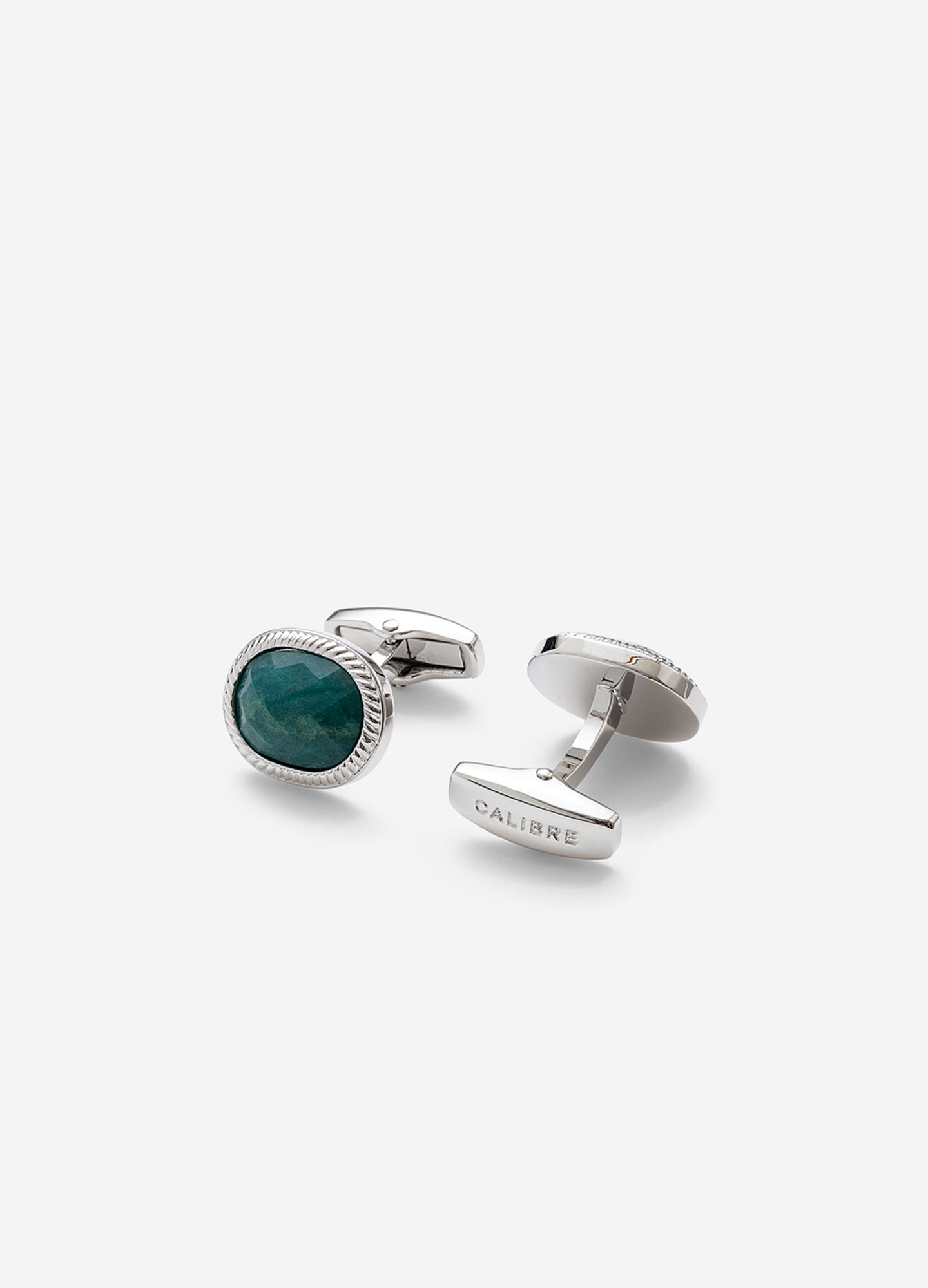 Jade Cufflinks Silver Combo