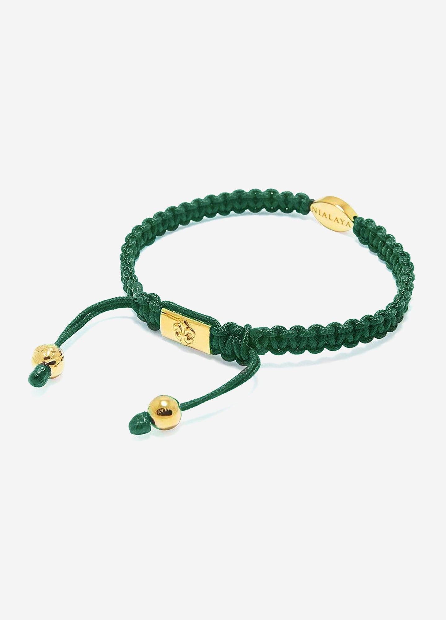 Nialaya Evil Eye String Bracelet Green Combo